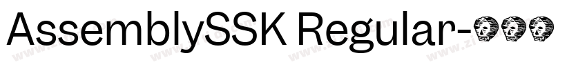 AssemblySSK Regular字体转换